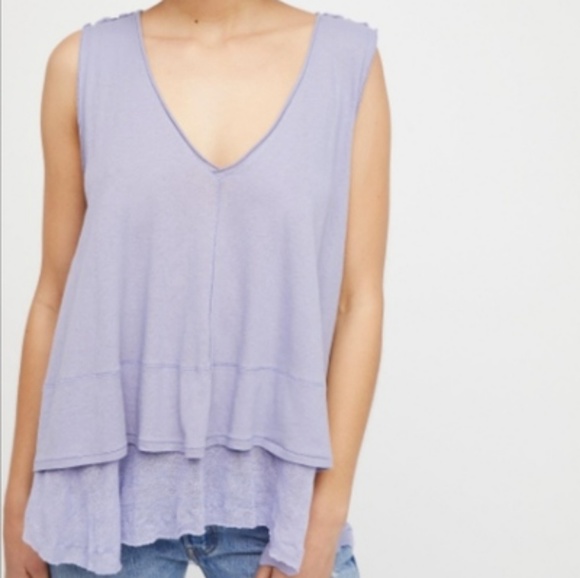 Free People | Periwinkle Layered Top - H9 - Picture 6 of 6